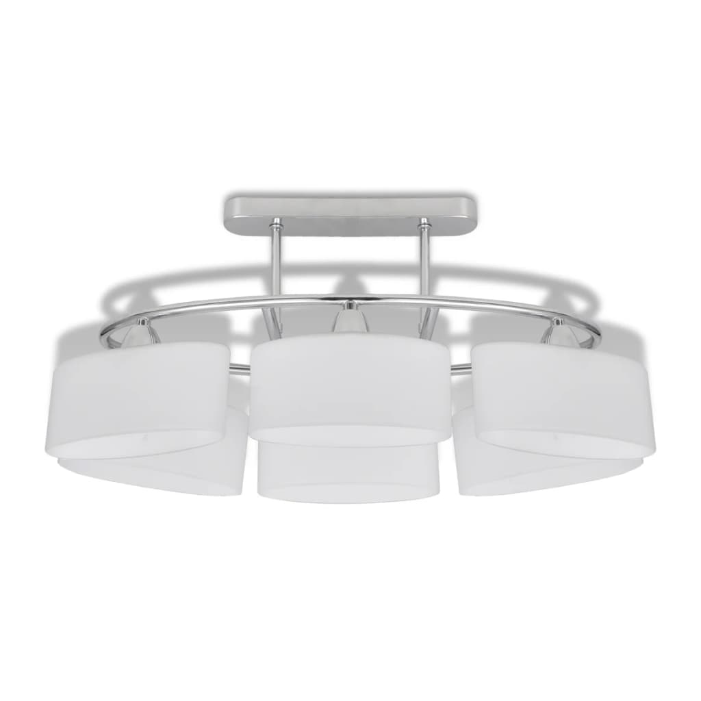 Vidaxl Plafond lampe avec hottes en verre d'ellipse 6XE14