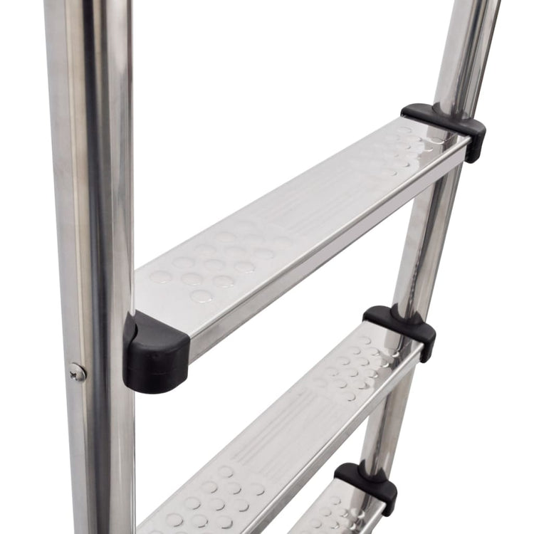 Échelle de piscine Vidaxl avec 3 sports en acier inoxydable de 120 cm 304