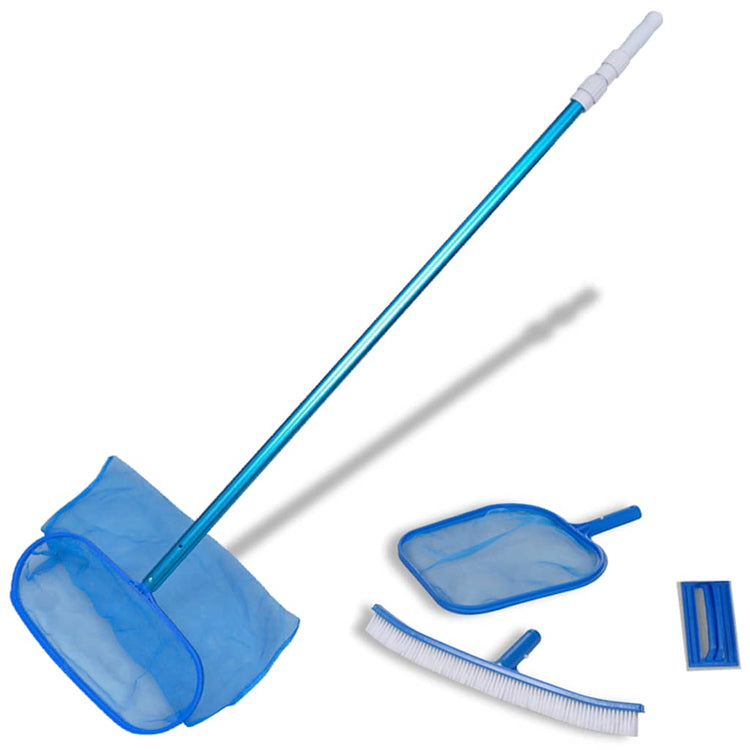 Vidaxl Piscine Set 2 filets, 1 épurateur, 1 pinceau + poteau télescopique