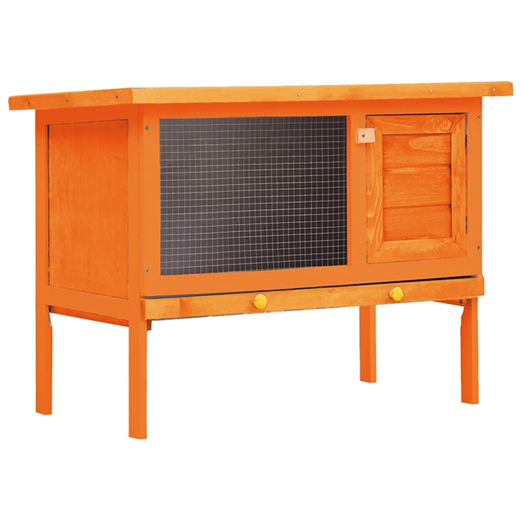 Vidaxl Rabbit Hutch pour l'extérieur avec un bois de 1 étage
