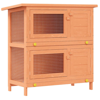 Vidaxl Rabbit Hutch pour l'extérieur avec 4 portes bois