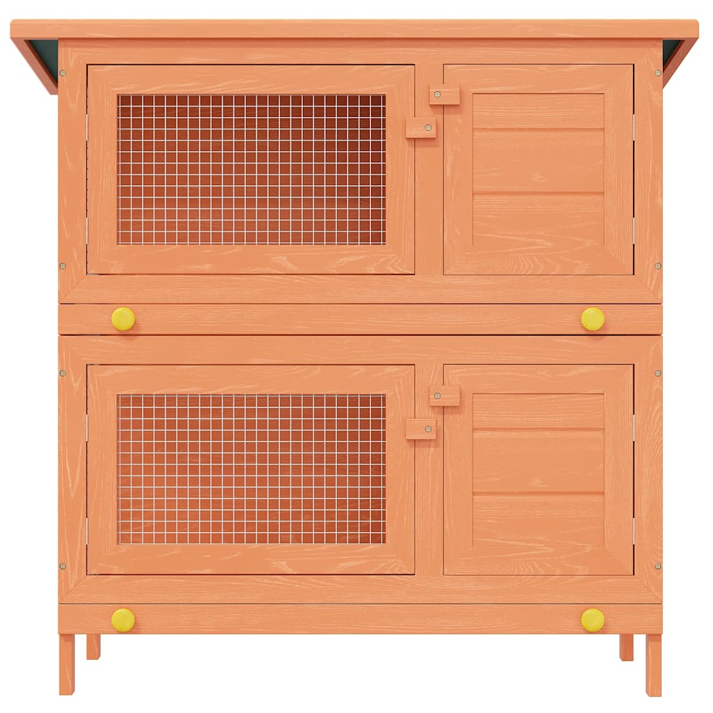 Vidaxl Rabbit Hutch pour l'extérieur avec 4 portes bois