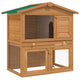 Vidaxl Lapin Loft pour l'extérieur avec 3 portes bois