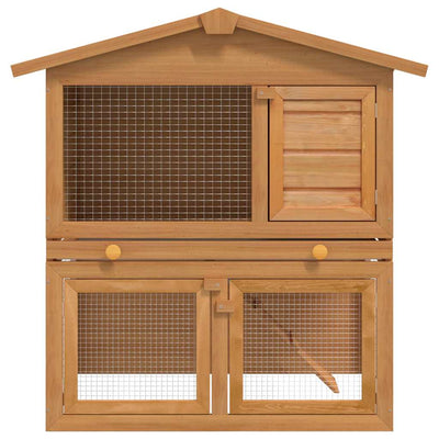 Vidaxl Lapin Loft pour l'extérieur avec 3 portes bois