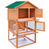 Vidaxl Lapin Loft pour l'extérieur avec 3 étages de bois