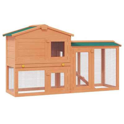 Vidaxl Lapin Loft pour l'extérieur du grand bois