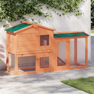 Vidaxl Lapin Loft pour l'extérieur du grand bois