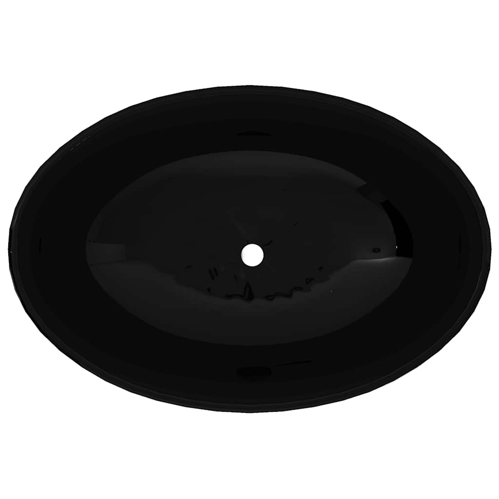 Vidaxl Luxury évier ovale 40x33 cm en céramique noir