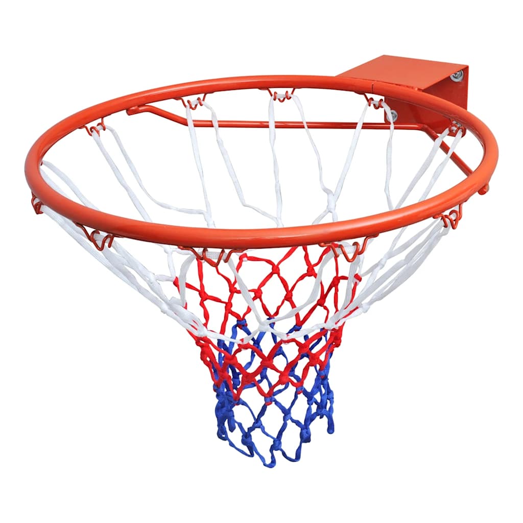 Ensemble d'anneaux de basket-ball Vidaxl avec un filet de 45 cm d'orange