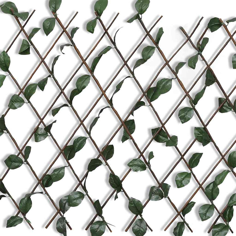 Vidaxl Garden Slat Work 5 ST avec des feuilles artificielles 180x90 cm saule