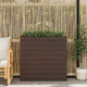 Jardinière vidaxl surélevé avec 4 pots en brun de rattan poly