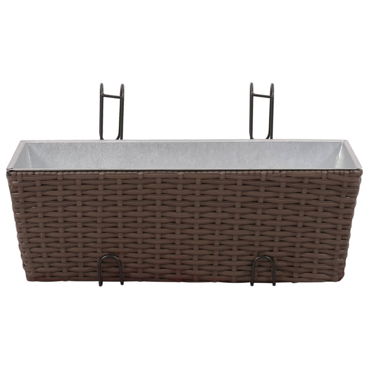 Vidaxl Balcony Plantes Bacs 2 st 50 cm Brown Roard