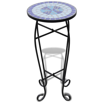 Vidaxl Bee Table Mosaïque bleu et blanc