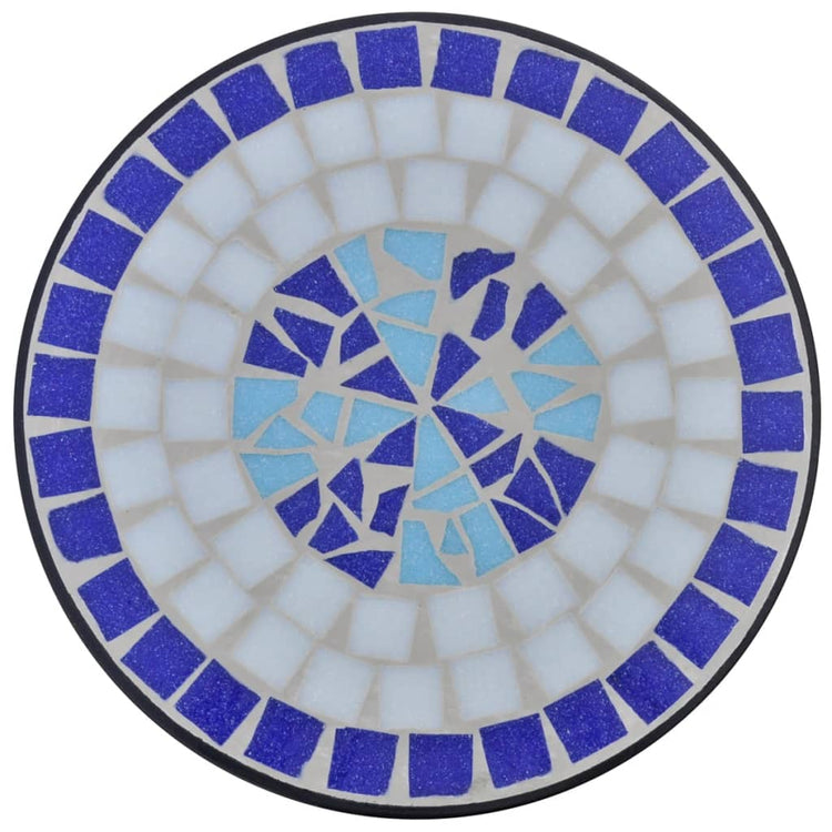 Vidaxl Bee Table Mosaïque bleu et blanc
