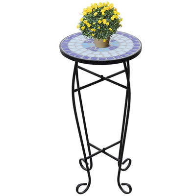 Vidaxl Bee Table Mosaïque bleu et blanc