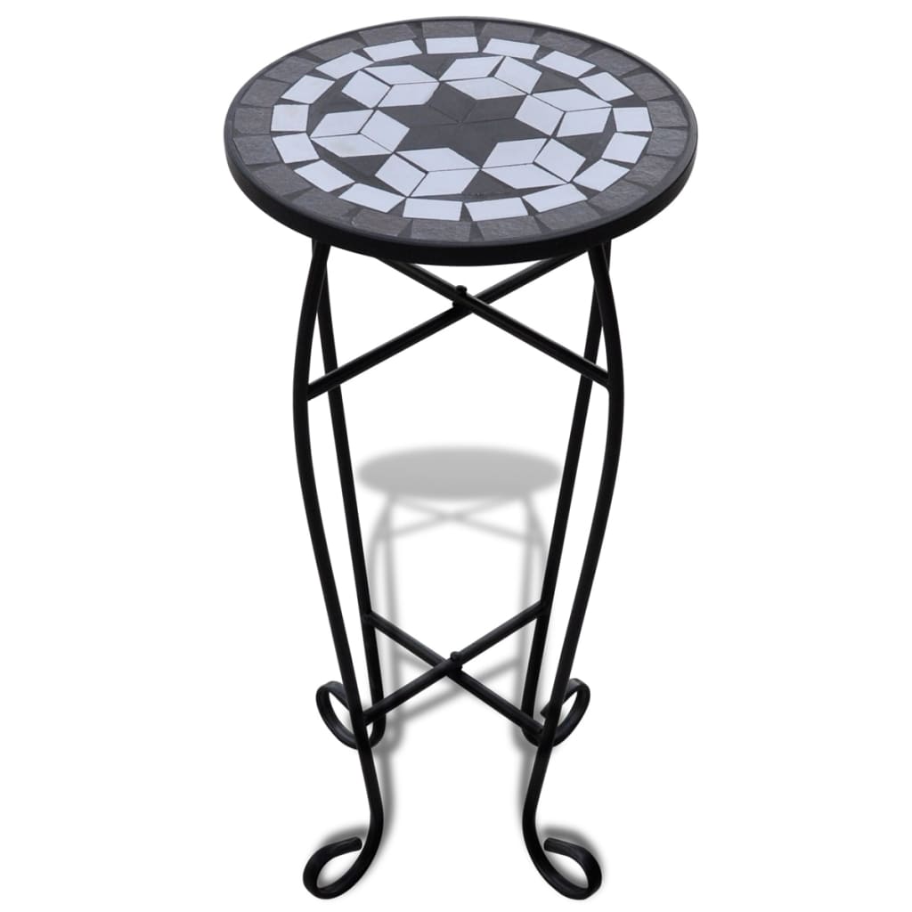 Vidaxl Bee Table Mosaïque noir et blanc