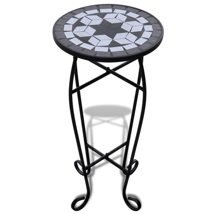 Vidaxl Bee Table Mosaïque noir et blanc