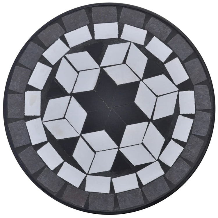 Vidaxl Bee Table Mosaïque noir et blanc