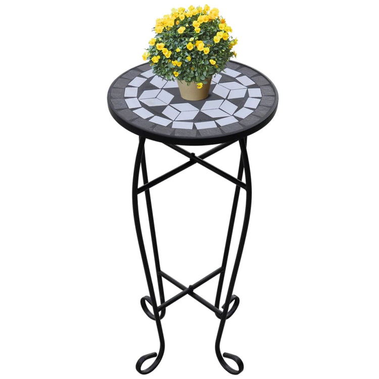 Vidaxl Bee Table Mosaïque noir et blanc