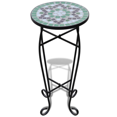 Vidaxl Bee Table Mosaïque vert et blanc