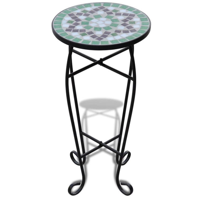 Vidaxl Bee Table Mosaïque vert et blanc