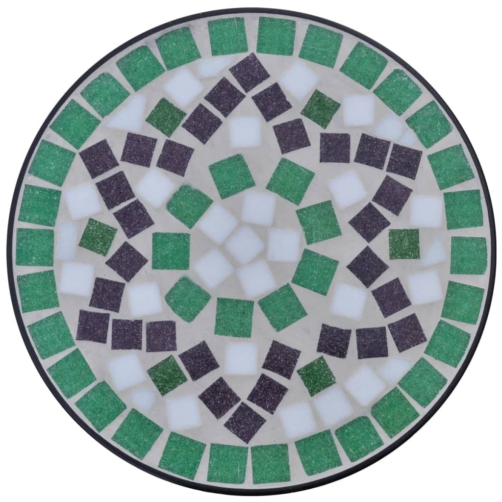 Vidaxl Bee Table Mosaïque vert et blanc