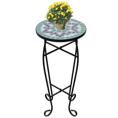 Vidaxl Bee Table Mosaïque vert et blanc