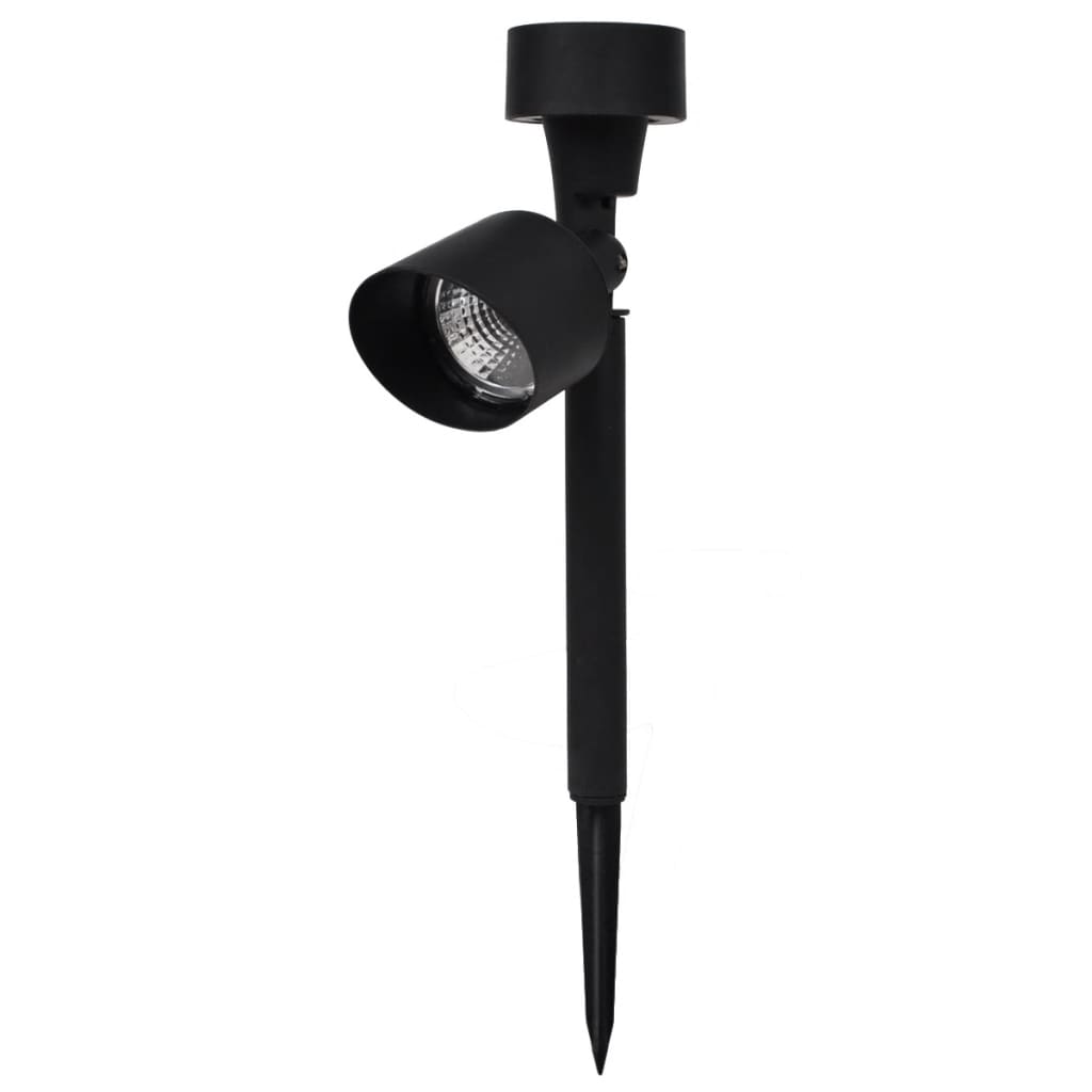 Vidaxl Outdoor Spotlight 12 St Solar LED noir