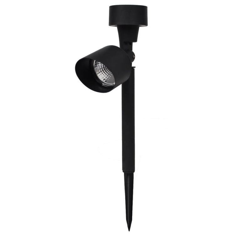 Vidaxl Outdoor Spotlight 12 St Solar LED noir