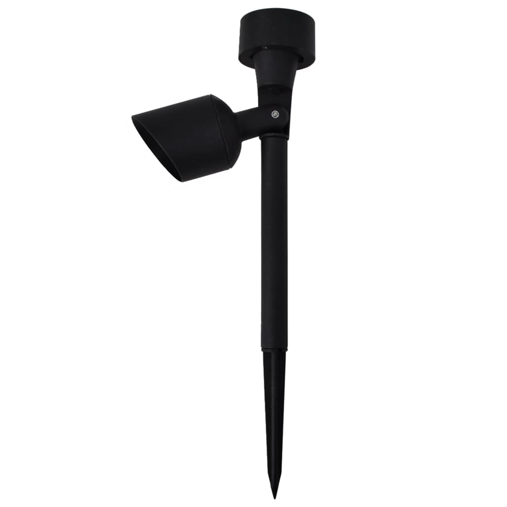Vidaxl Outdoor Spotlight 12 St Solar LED noir