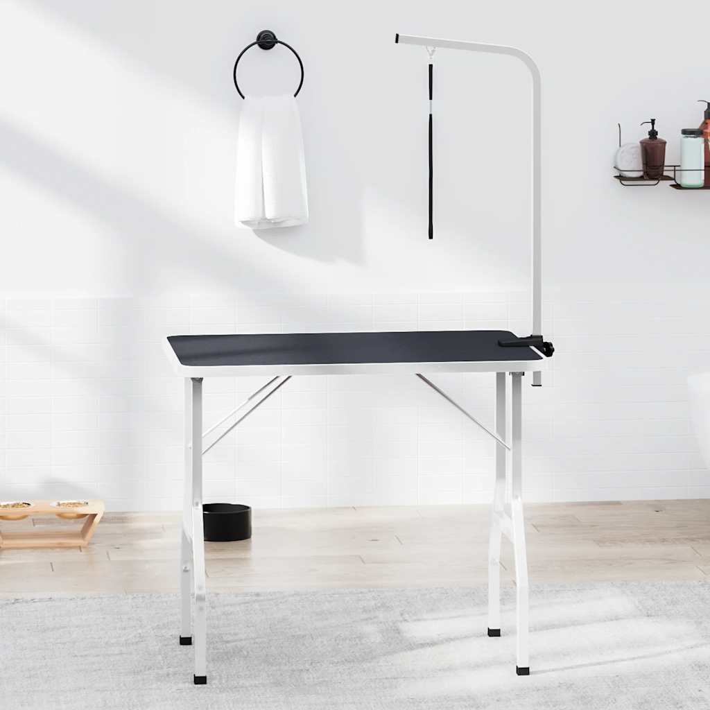 Table de garniture vidaxl pour animaux de compagnie avec une option de laisse