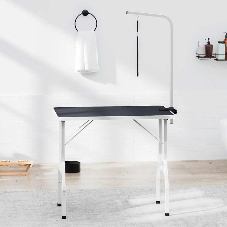 Table de garniture vidaxl pour animaux de compagnie avec une option de laisse