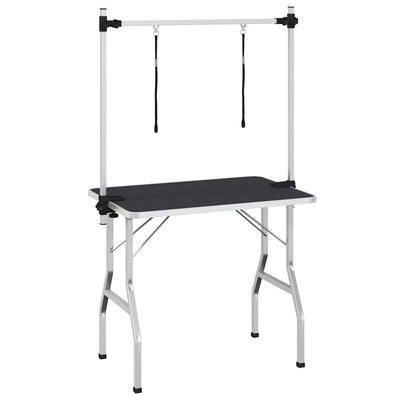 Table de garniture vidaxl pour animaux de compagnie avec 2 options de laisse