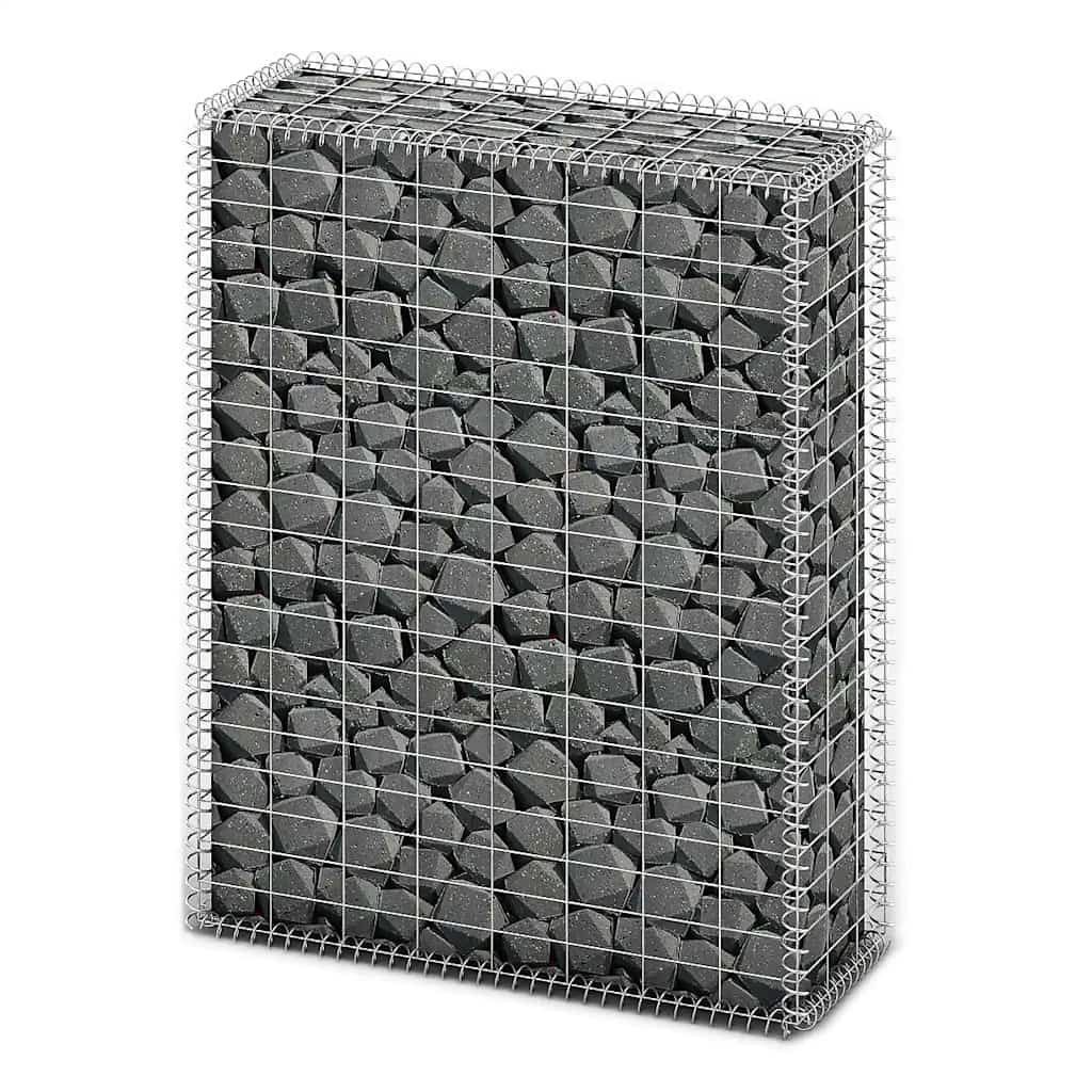 Vidaxl Schans Panier avec couvercles 100x80x30 cm Fil galvanisé