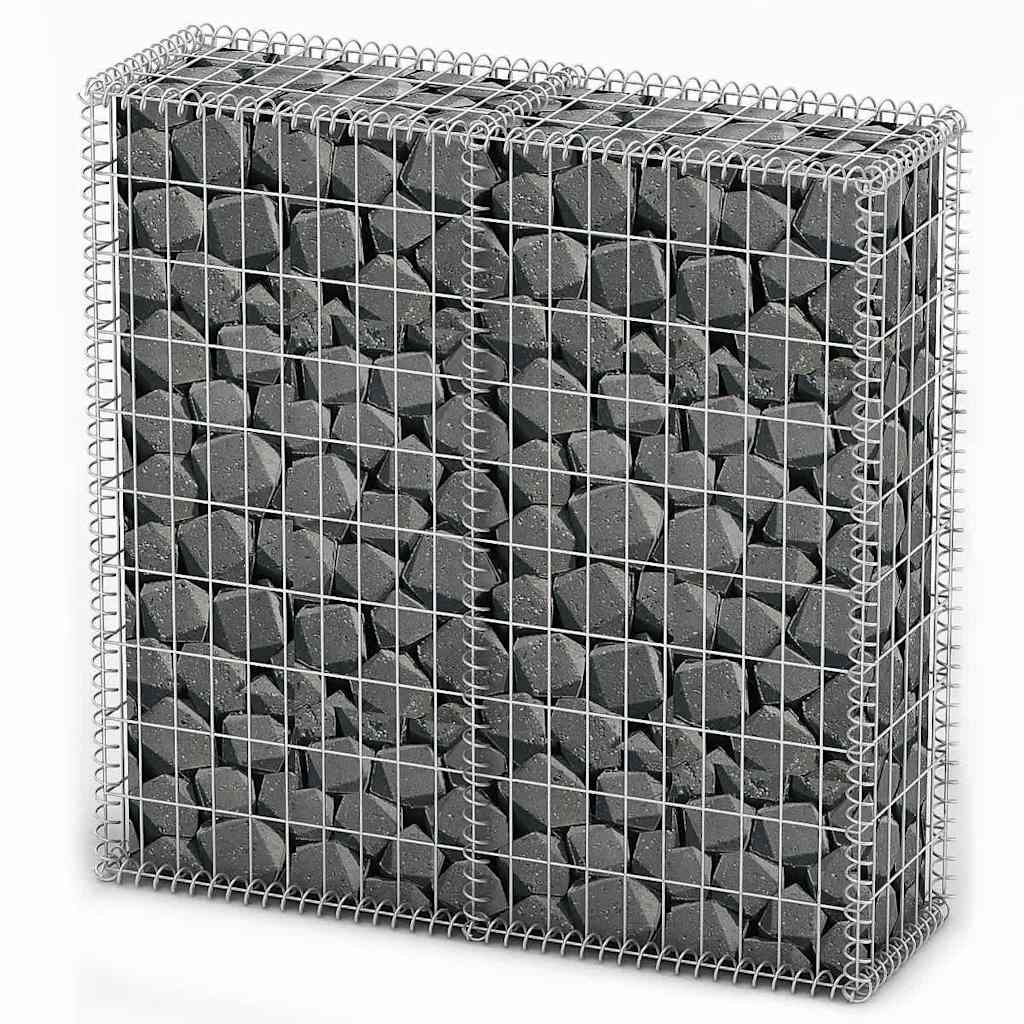 Vidaxl schanskorf avec couvercles 100x100x30 cm fil galvanisé
