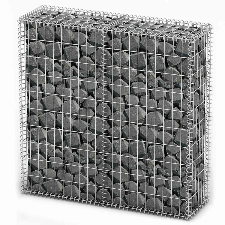 Vidaxl schanskorf avec couvercles 100x100x30 cm fil galvanisé