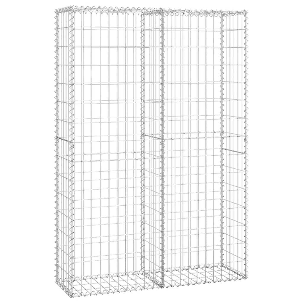 Vidaxl schanskorf avec couvercles 150x100x30 cm Fil galvanisé