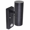 Lampe murale vidaxl avec capteur à LED cylindrique en acier inoxydable noir