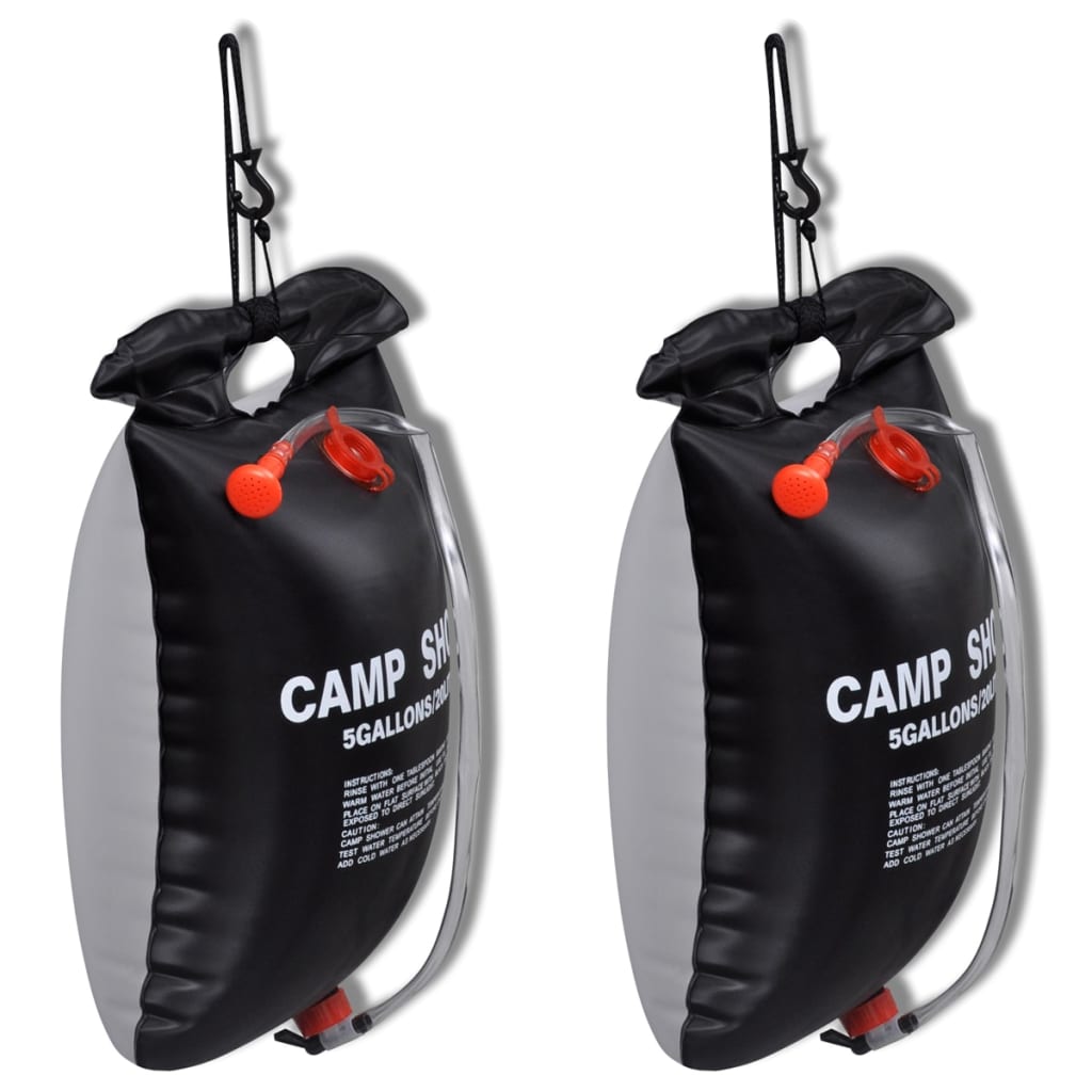 Vidaxl Camping Showers 2 St Solar 20 L