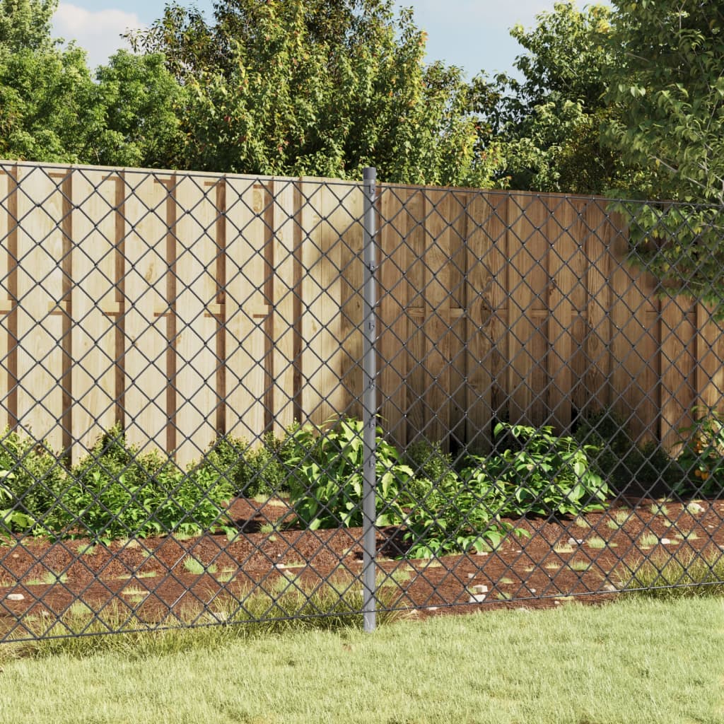 Vidaxl Fence Posts 15 st 120 cm en acier galvanisé en acier couleur