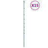 Vidaxl Fence Posts 15 st 150 cm en acier galvanisé en acier couleur