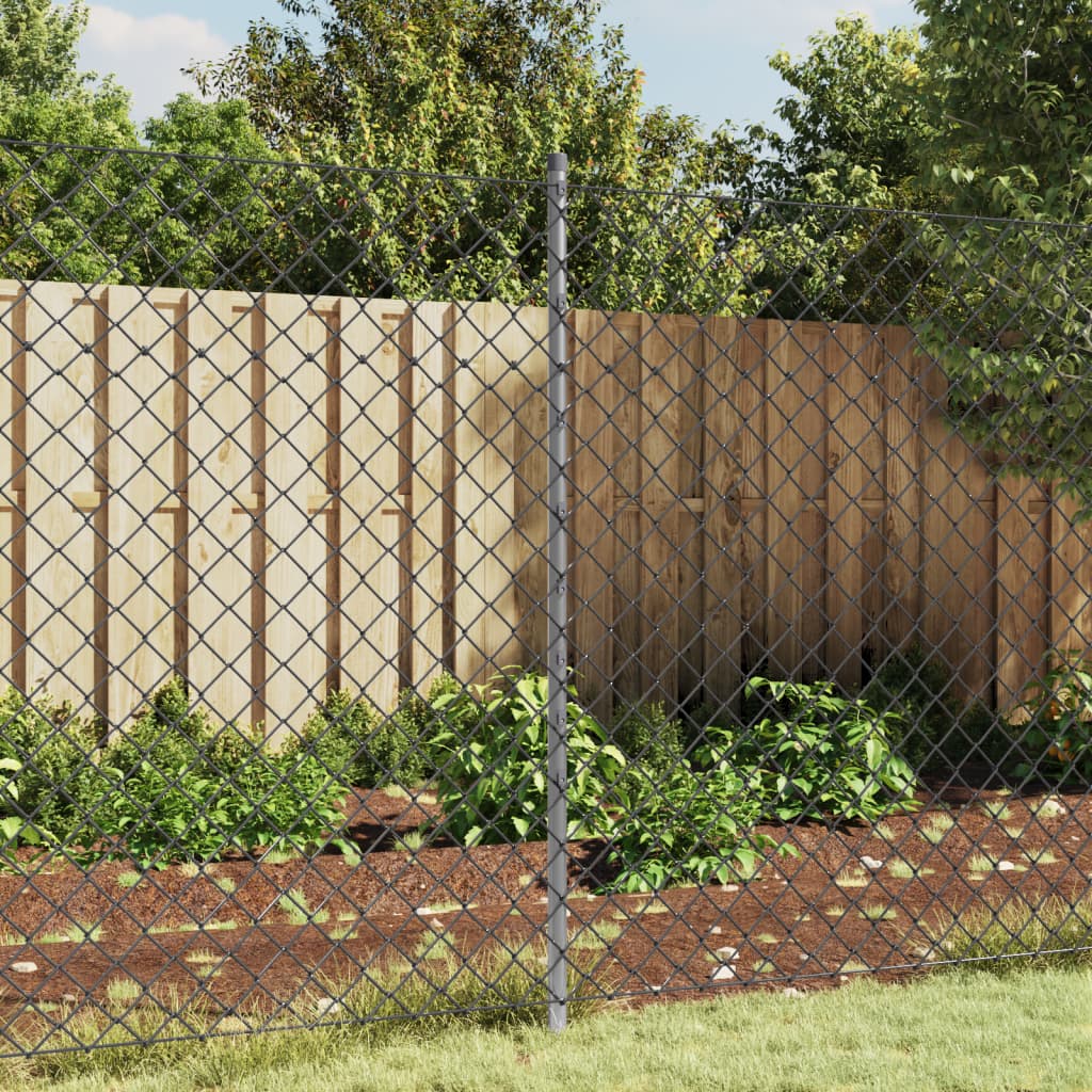 Vidaxl Fence Posts 15 st 150 cm en acier galvanisé en acier couleur