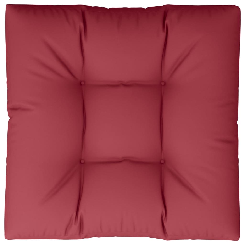 Coussin de palette vidaxl 80 x 80 x 12 cm de tissu rouge
