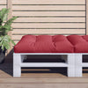 Coussin de palette vidaxl 80 x 80 x 12 cm de tissu rouge
