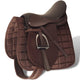 Vidaxl Real Leather Riding Seam 17,5 18 cm (5 en 1, marron)
