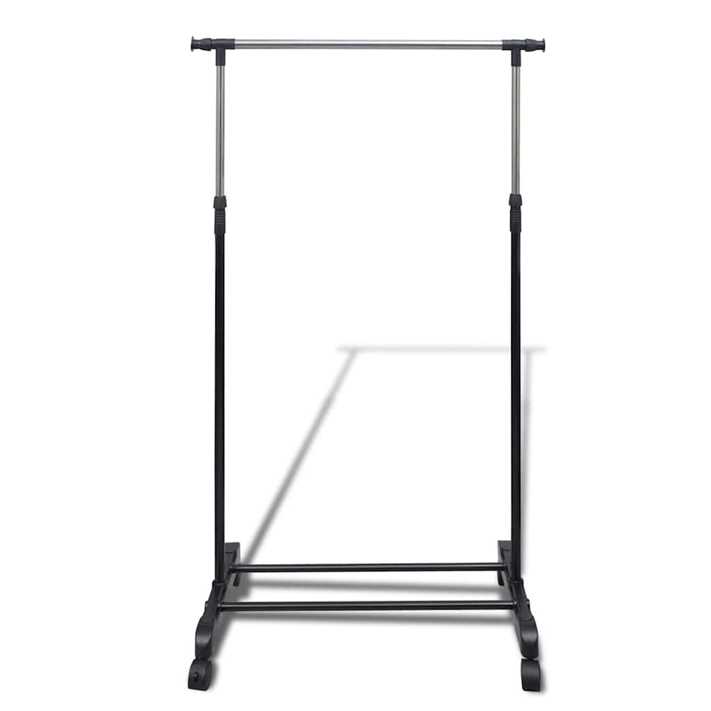 Racks de vêtements vidaxl réglables 2 m avec 1 rail suspendu
