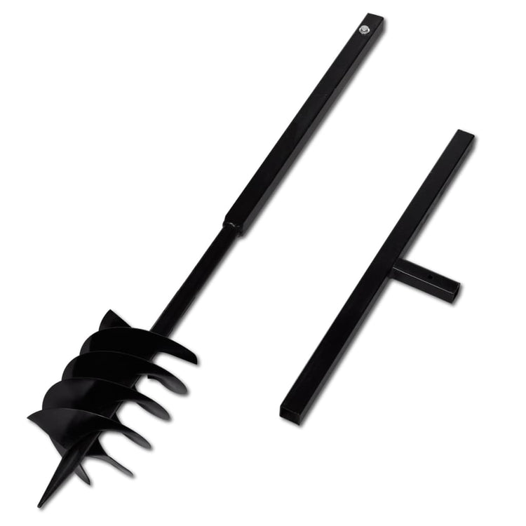 Foret moulue vidaxl avec poignée et tête à vis 180 mm (noir)