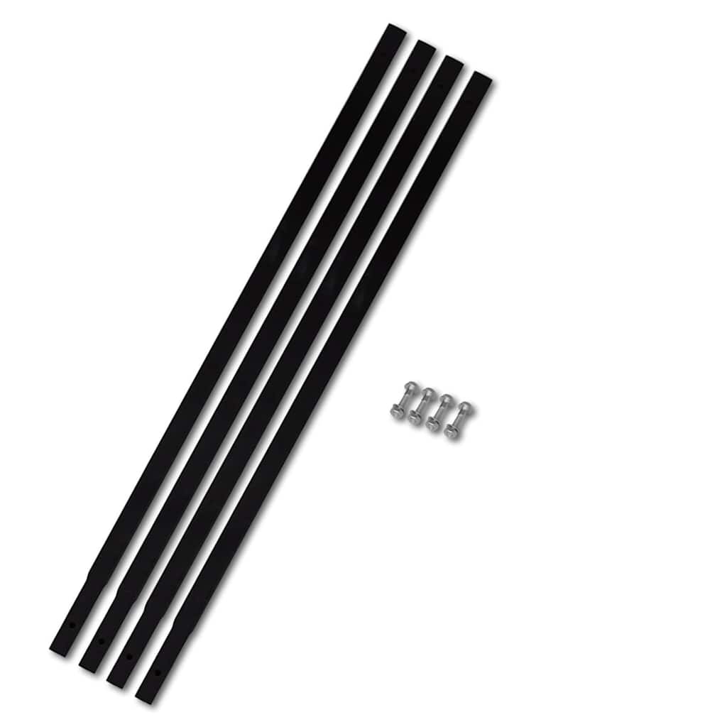 Extension Vidaxl pour perceuse à la terre 4 x 1 m (acier)