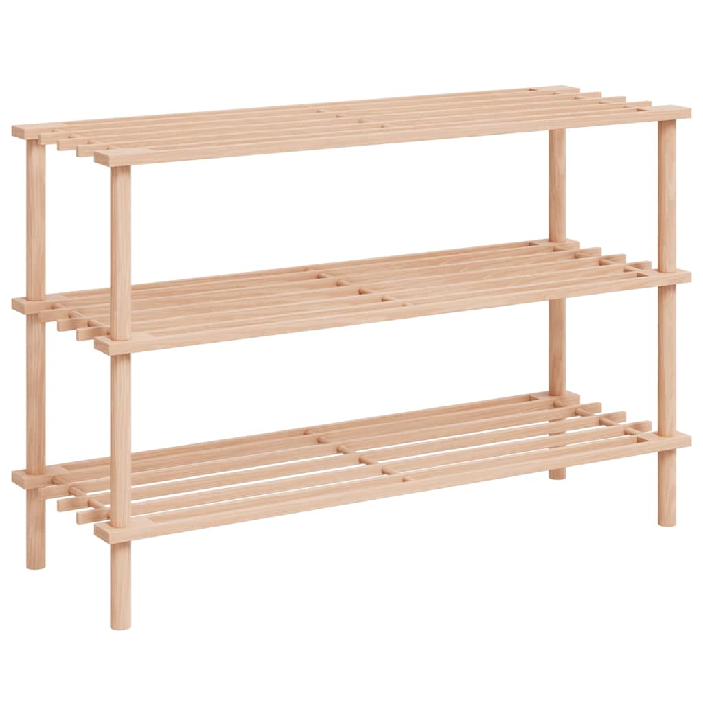 Racks de chaussures Vidaxl avec 3 étagères 2 PCS Solid Pinewood