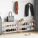 Racks de chaussures Vidaxl avec 3 étagères 2 PCS Solid Pinewood